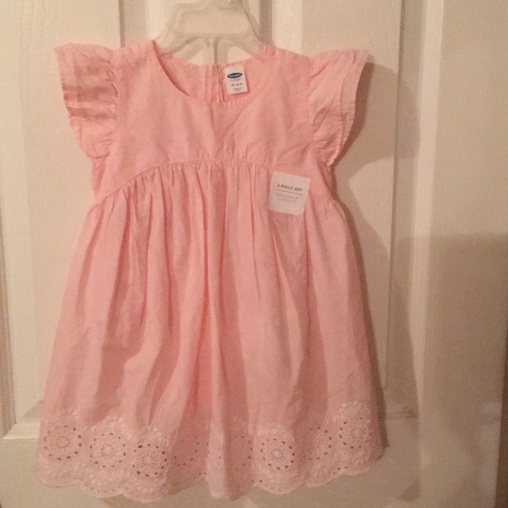 Old Navy baby 18-24 months Pink eyelet dress.